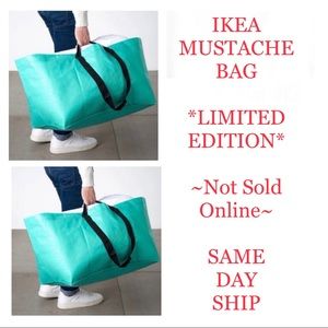 NEW * 2 LIMITED EDITION IKEA Slukis MINT Large Shopping Bag